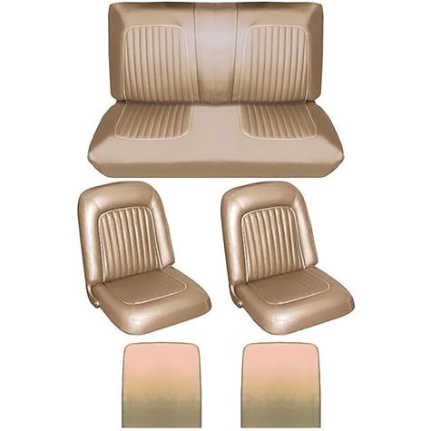 1964 Ford Falcon Futura Sprint Hardtop; Front Buckets & Rear Bench Seats Upholstery Set; Palomino