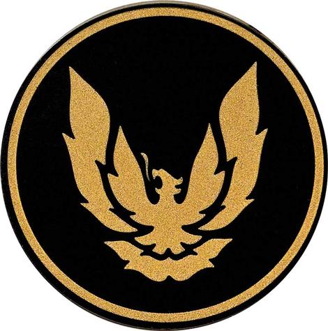10030413 - 1982-92 Firebird; GTA Wheel Cap Emblem; Gold & Black; 2-1/8
