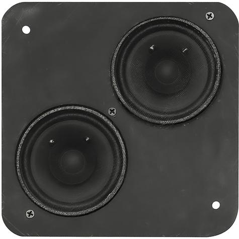 1953-57 Corvette; Dual 3.5" Front Speaker; Replacement: For Modern Radios; Custom Autosound; 80 watt