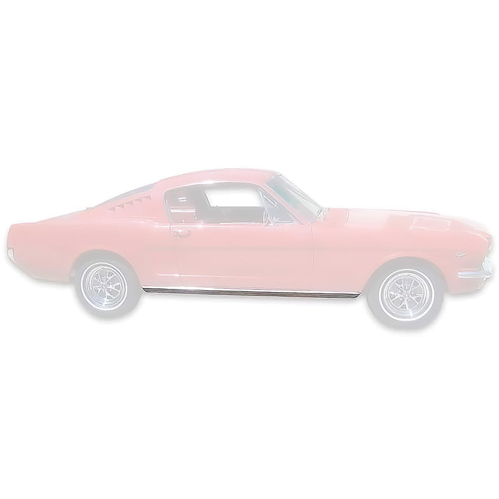 10176A - 1964-66 Mustang; Rocker Panel Molding; with Hardware; RH, Passenger Side