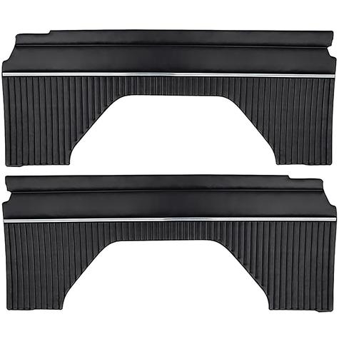 1966-76 Ford Bronco; Rear Quarter Panels; Sierra Vinyl; Black