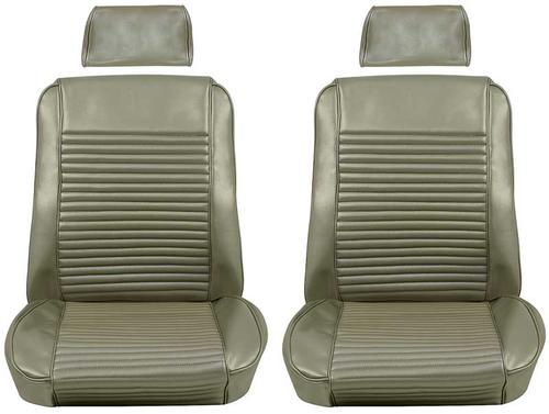 1969 Cougar; Standard Front Bucket Seat Upholstery; Ivy Gold