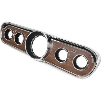 1965-66 Ford Mustang; Dash Gauge Bezel; Deluxe Interior; Woodgrain; For Full Instrumentation