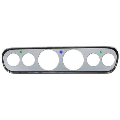 1965-66 Mustang; 6-Hole Instrument Gauge Bezel; For Performance Gauges; Brushed Aluminum