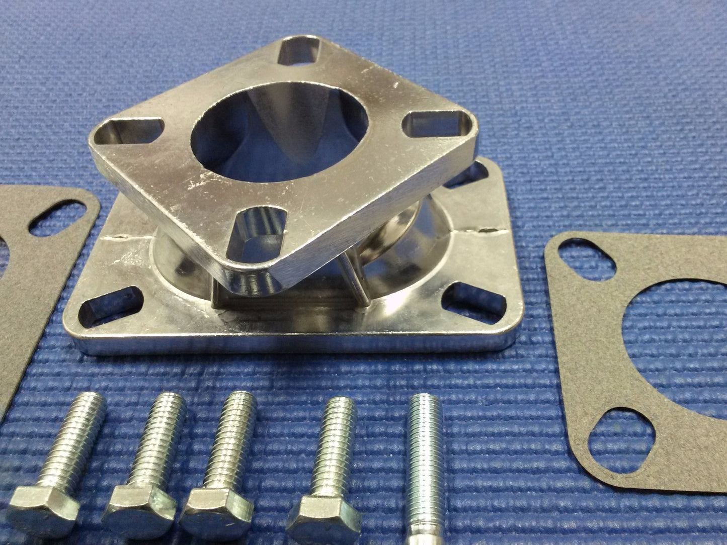 1 BARREL MANIFOLD TO 2 BARREL CARBURETOR ADAPTER PLATE SET ROCHESTER STROMBERG