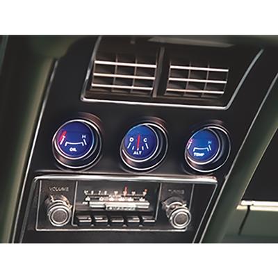 1971-73 Mustang; Auxiliary Cluster LED Bulb Kit; Blue