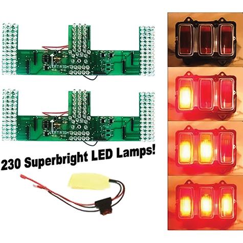 1969 Mustang; LED Sequential; Deluxe Tail Light Conversion Kit; Super Bright