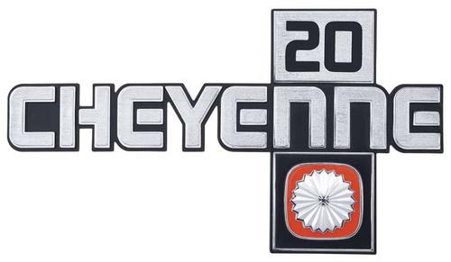 14026449 - 1981-91 Chevrolet Truck; CHEYENNE 20 Front Fender Emblem ; Each