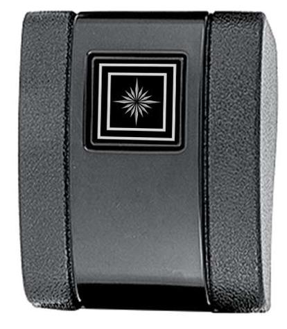 1966-67; GM Seat Belt Buckle Cover; Silver/Black Starburst Emblem; Various Models