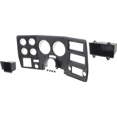 1975-77 Chevy GMC Pickup, Blazer, Jimmy, Suburban; Dash Gauge Bezel; Black with Chrome Accent in Gauge Recess; with Air