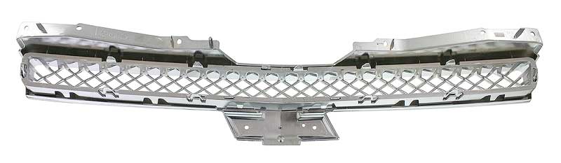15944321 - 2007-14 Avalanche, Suburban, Tahoe; Upper Front Grill; Chrome Trim; Chrome Mesh Insert; Matte Black Details