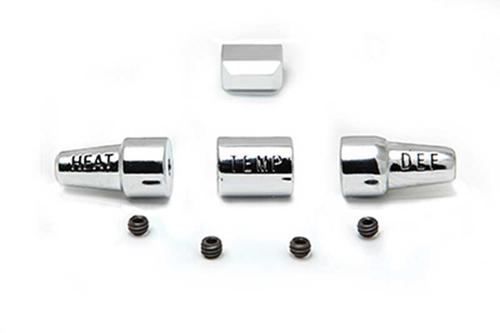 1964-66 Mustang Heater Control Knob Set - Chrome