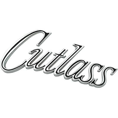 230948 - 1970 Oldsmobile Cutlass; Die-Cast Fender Emblem; Cutlass Script