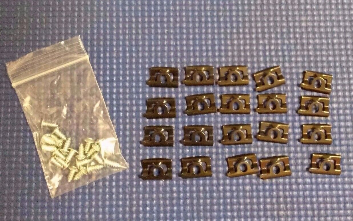 1968-1970 DODGE CHARGER REAR WINDOW MOLDING CLIP KIT 20PC WITH SCREWS