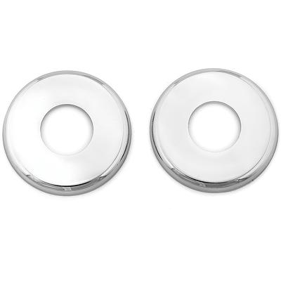 1969-73 Mustang, Cougar, 1970 Maverick; Inner Window Handle Backing Plate Escutcheon Set; Chrome; Pair