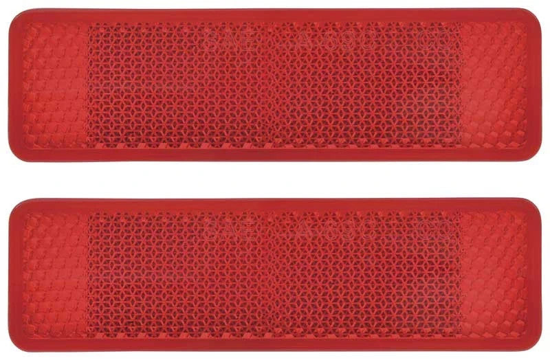 1969 Dodge Plymouth A & B-Body; Rear Side Marker Lens; Red; Pair