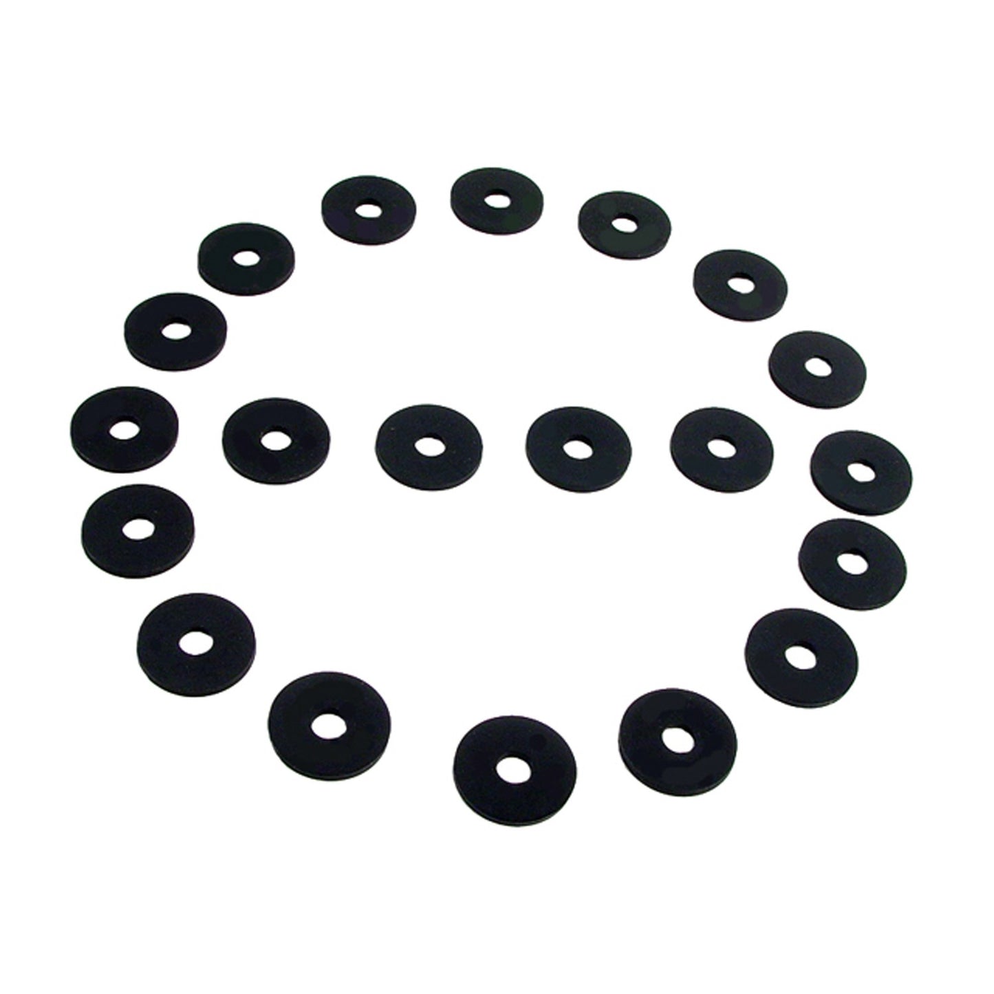 Flat Rubber Washers 1/8" I.D, 3/4" O.D, 1/16" thick, 20-Piece - UW 12