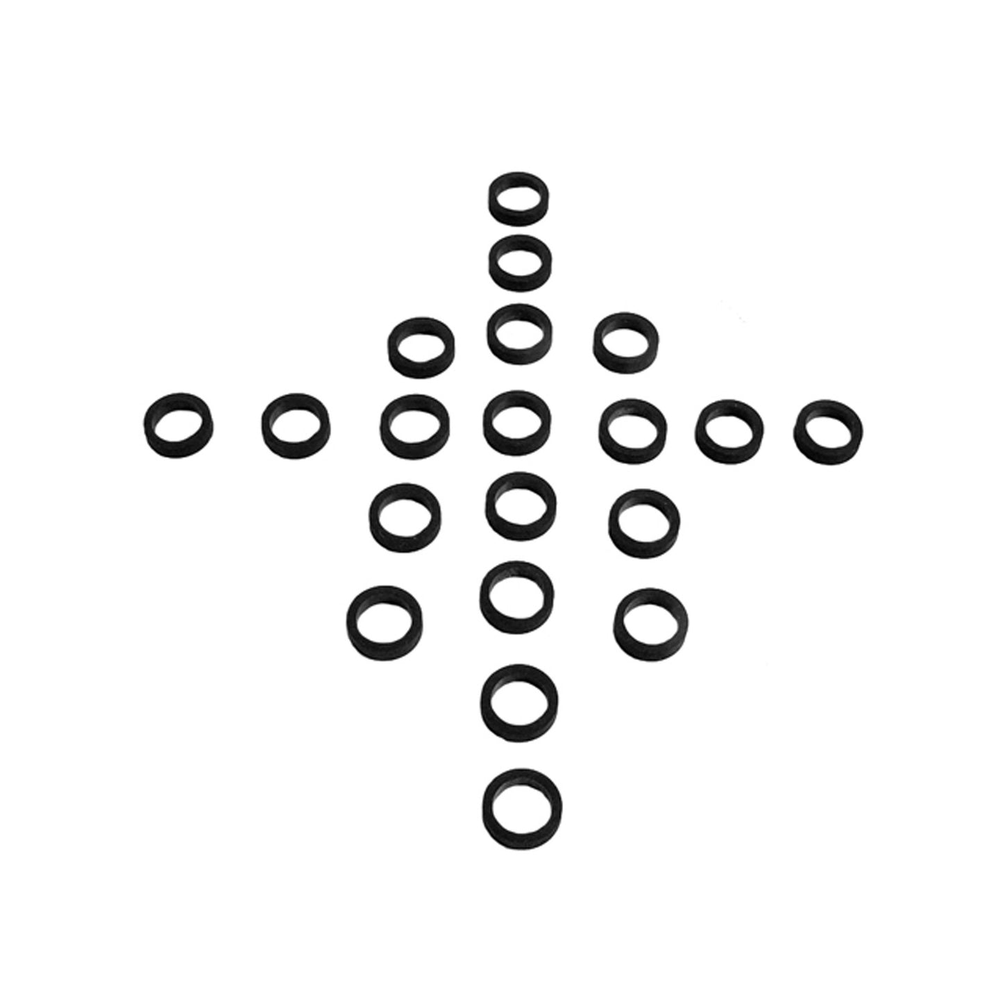 Flat Rubber Washers 3/8" I.D, 1/2" O.D, 1/8" thick, 20-Piece - UW 30