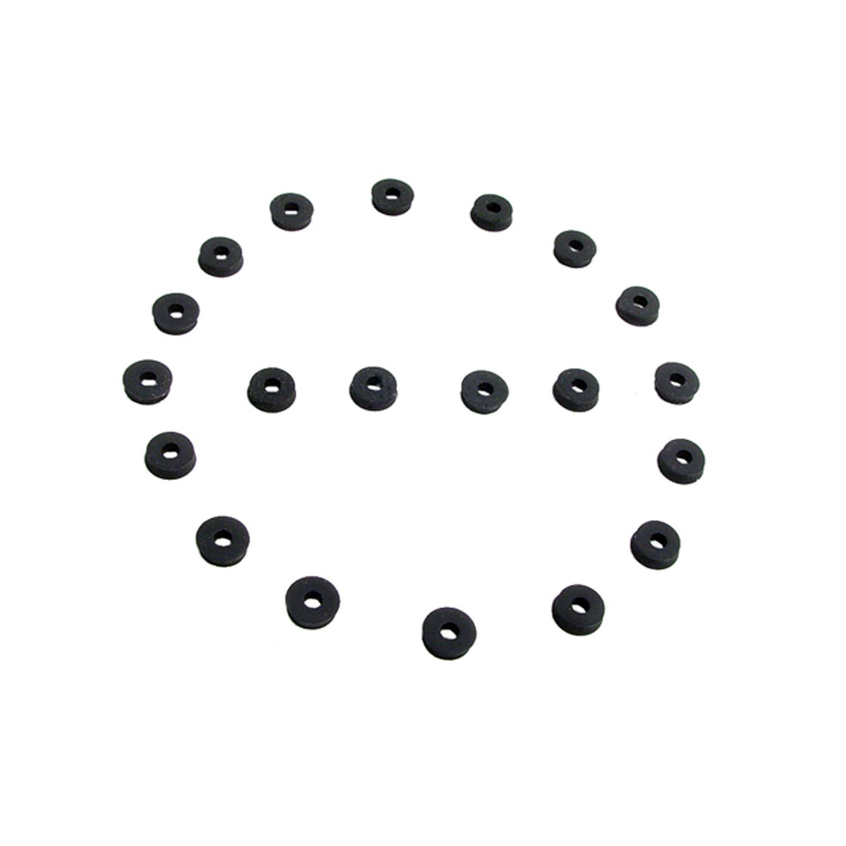 Flat Rubber Washers 1/8" I.D, 3/8" O.D, 1/8" thick, 20-Piece - UW 22