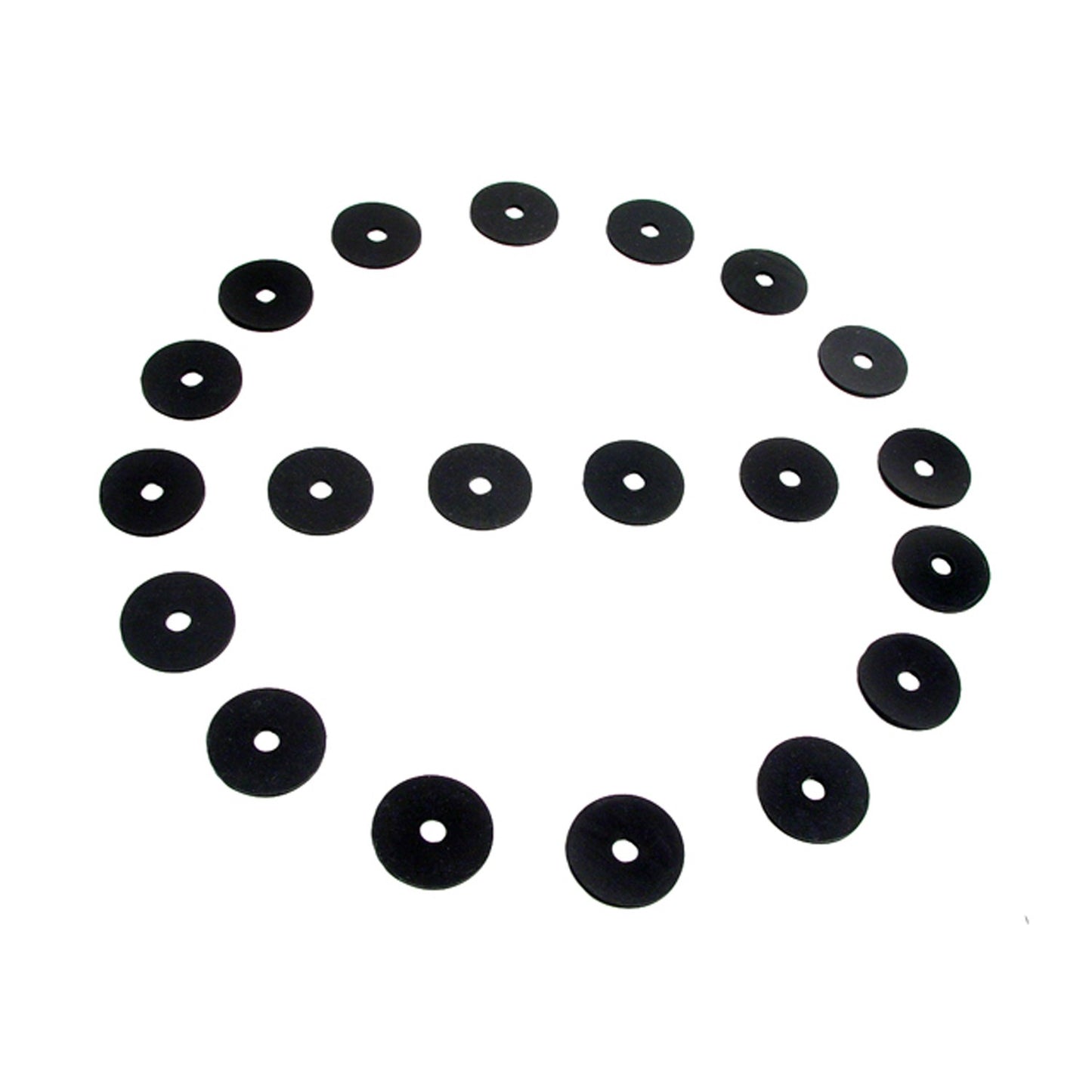 Flat Rubber Washers 7/32" I.D, 1" O.D, 1/16" thick, 20-Piece - UW 17