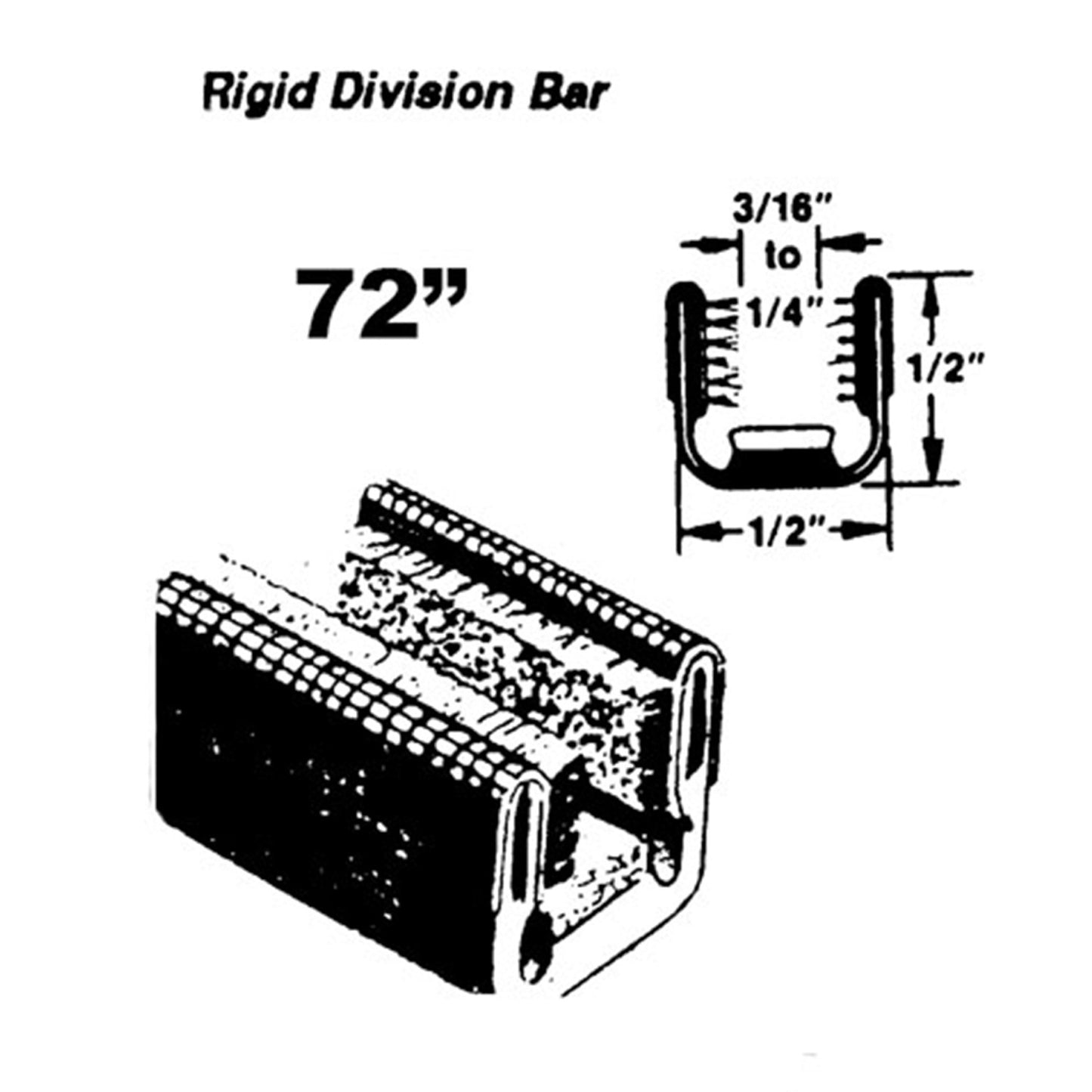 Upper&lower rigid division-bar channel For Chevrolet Truck 1948-1960 - WC 25-72