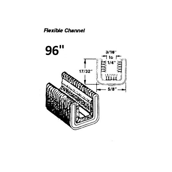 Flexible Glass-Run Channel 96 in. Long, Unbeaded, Pile-lined - WC 26-96