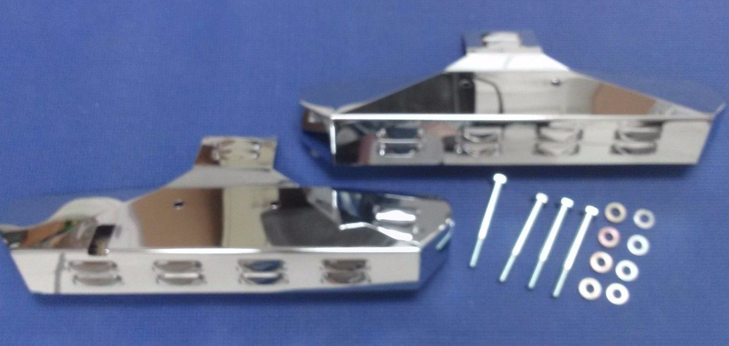 CHEVROLET BEL-AIR IMPALA RAT ROD TRIPLE PLATED CHROME EXHAUST MANIFOLD COVER SET