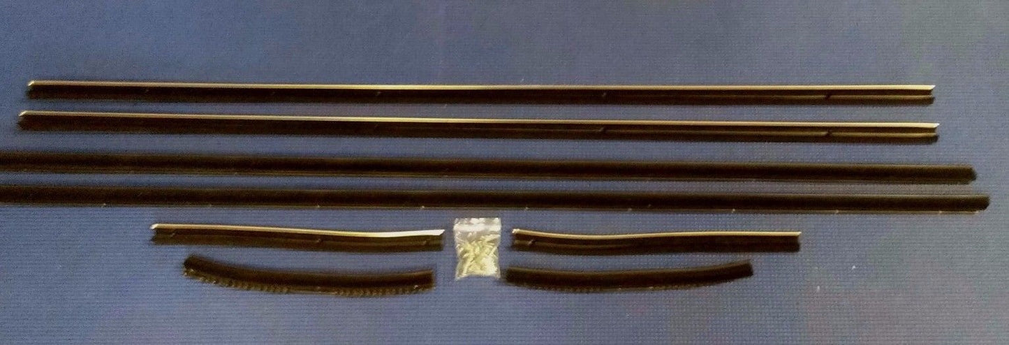 1969-1970 FORD MUSTANG CONVERTIBLE DOOR WINDOW FELT FUZZIES RUBBER SEAL KIT NEW