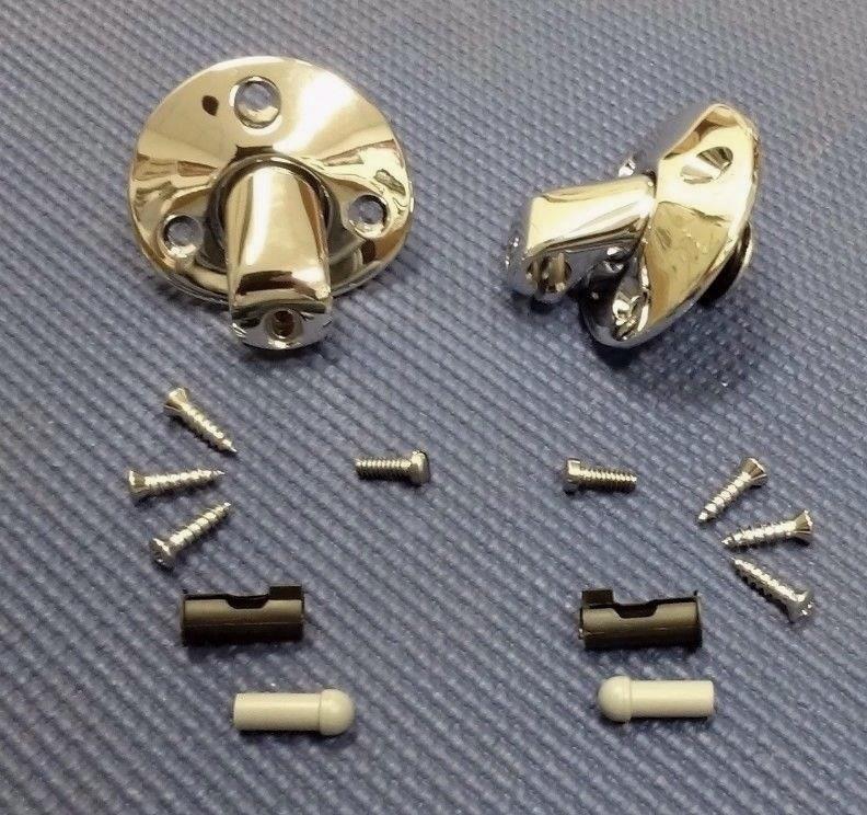 1967-69 CHEVROLET CAMARO FIREBIRD 65-73 NOVA IMPALA CHROME SUN VISOR SUPPORT SET