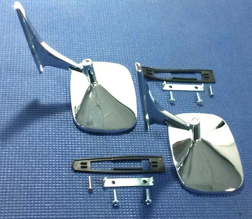 1968 1969 CHEVROLET CAMARO 69-72 NOVA IMPALA FACTRY CHROME OUTER DOOR MIRROR SET