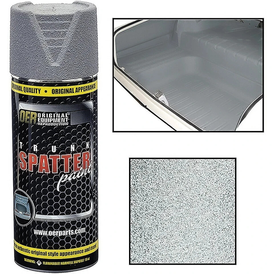 Trunk Spatter Paint; Gray / White; Aerosol Can; Net Weight 11 oz.