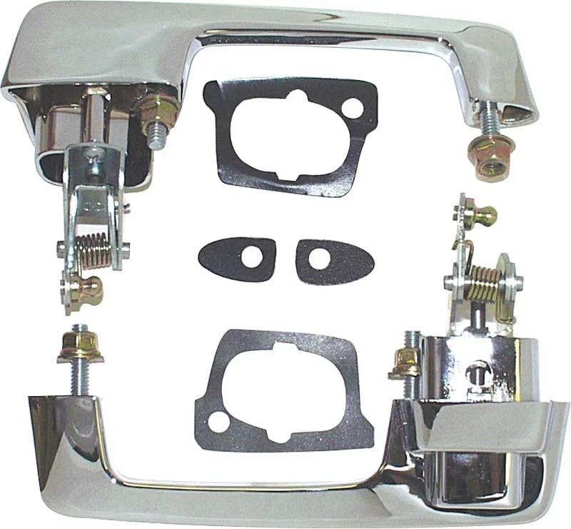 1966-67 Dodge Plymouth B Body; Front Outer Door Handle Set; with Chrome Buttons