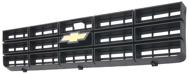 1977-79 Chevy Pickup Blazer Suburban; Grill Assembly; with Bow Tie Emblem; Black