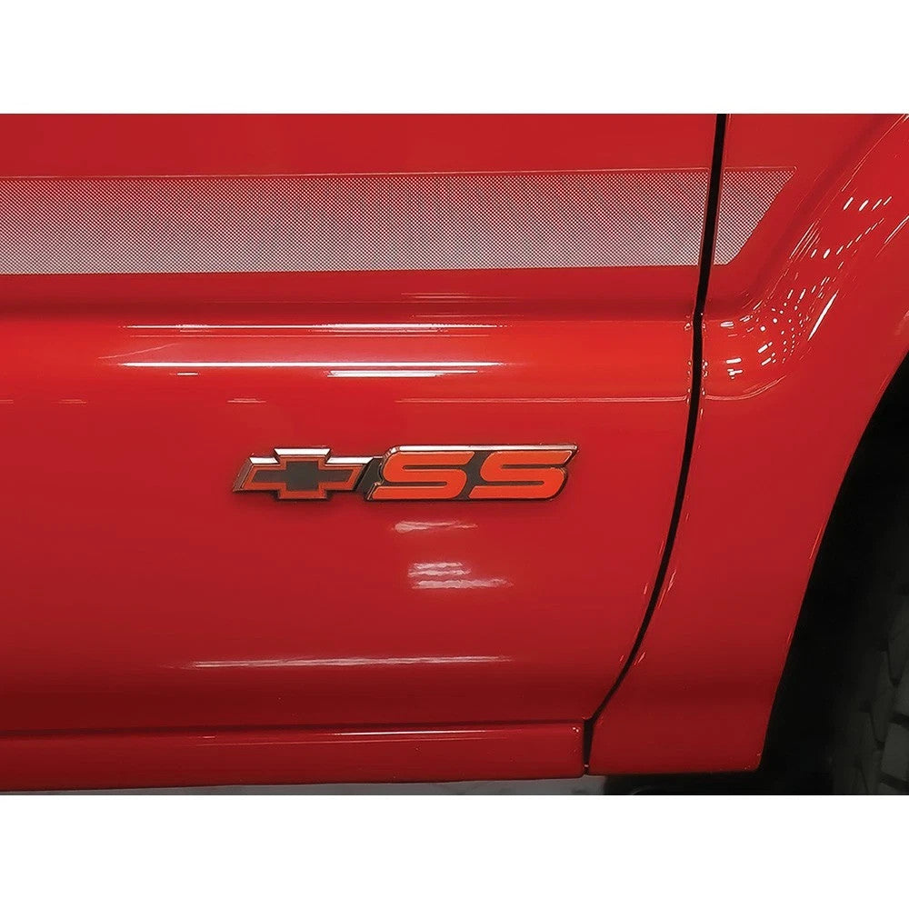 1994-99 Chevrolet S10 Pickup; "Bow Tie SS" Door &Tailgate Emblem; Peel & Stick;