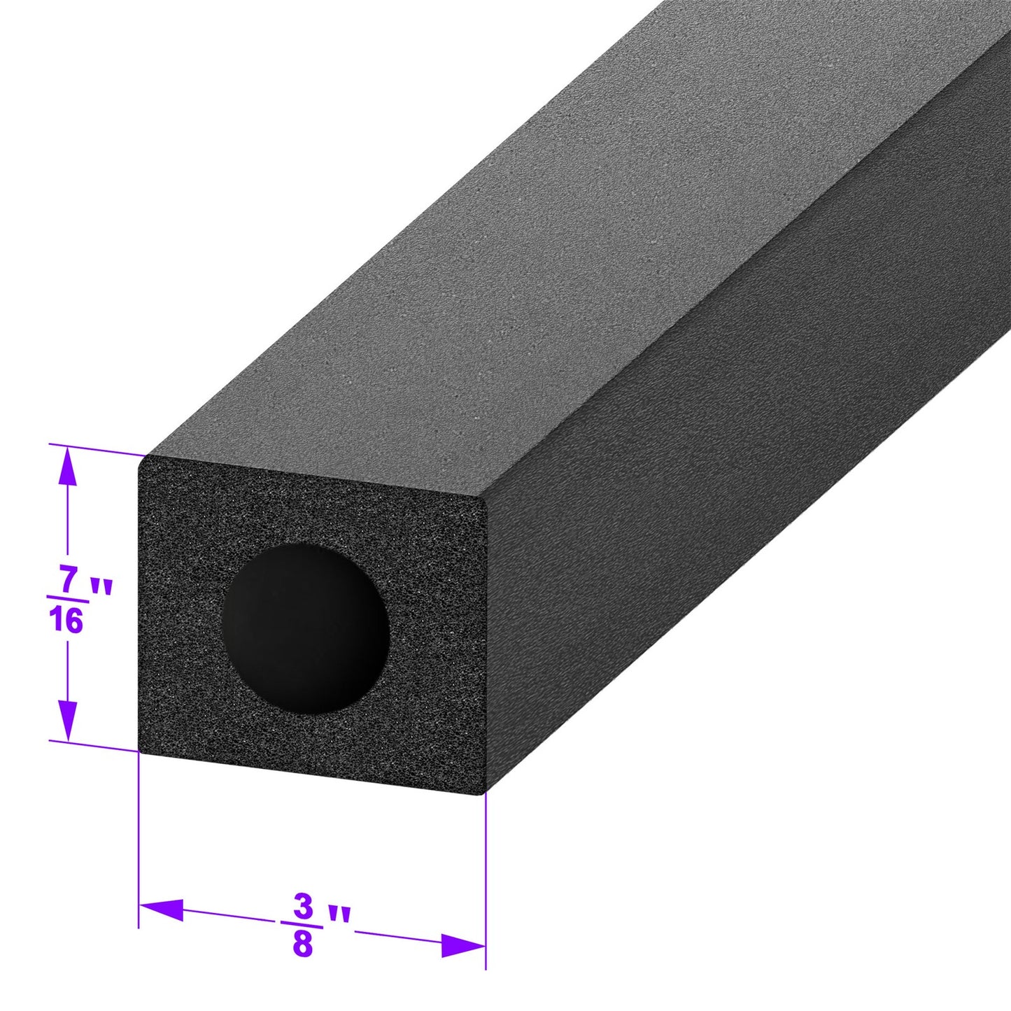 1/4" X 5/16" Rectangle Shaped Extrusion - LP 80-K
