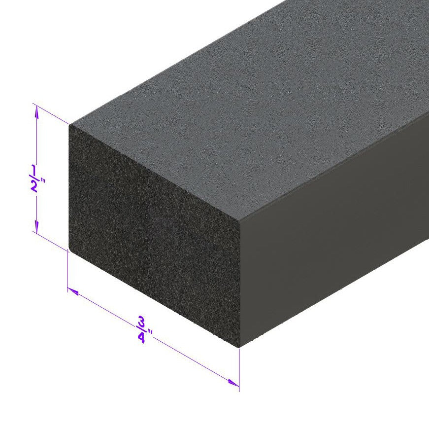 Trunk and Universal Seal Black Sponge, 3/4" Wide X 1/2" Thick - LP 58-A