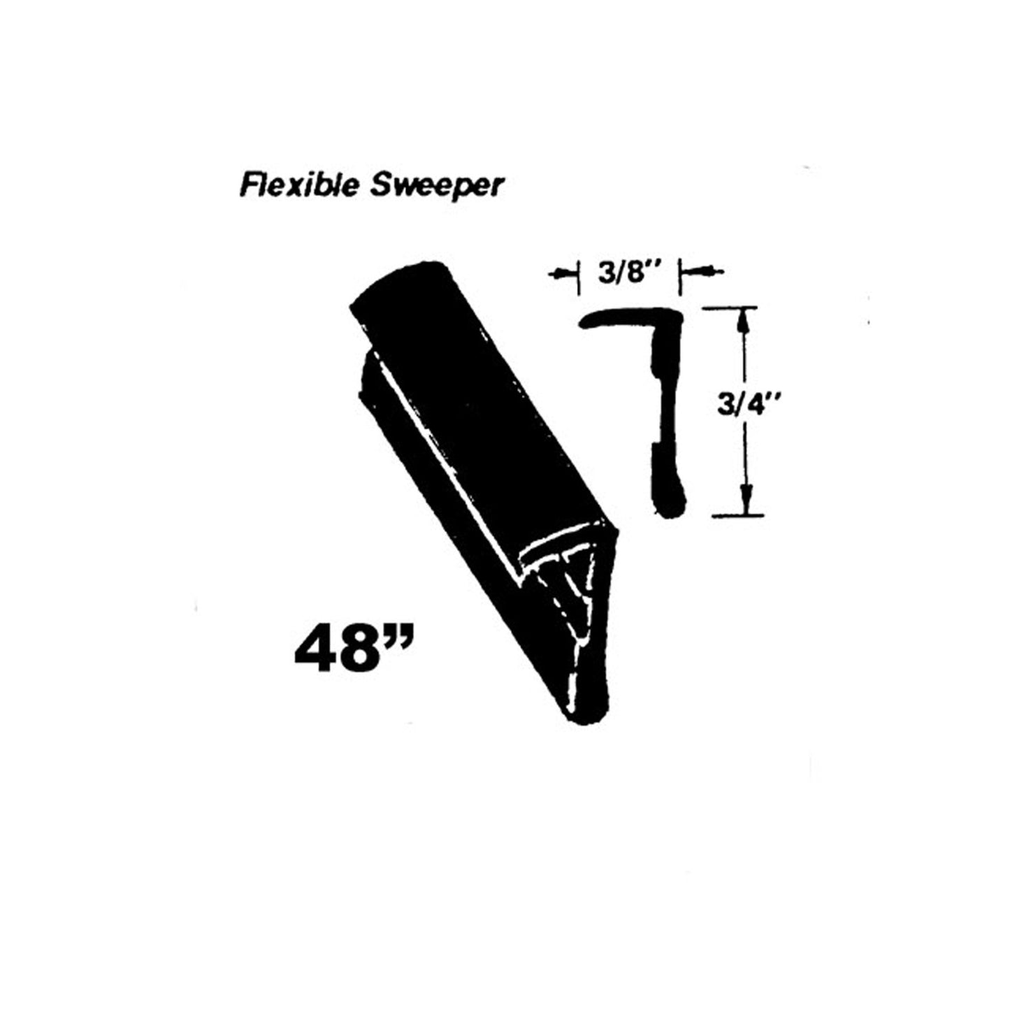 Flexible Sweeper For Ford 300 1963, Club 1961, Club Wagon 1962-1964 - WC 23-48