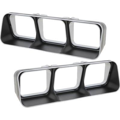 1973-1974 Road Runner GTX; Tail Lamp Bezels; Black with Silver Accents; RH & LH; Pair