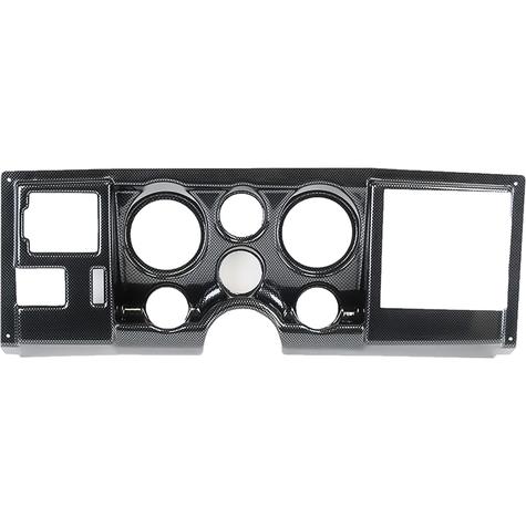 1988-94 Chevrolet, GMC C/K Series Truck; 6-Gauge Dash Panel; (2) 3-3/8" (4) 2-1/16" Holes; Carbon Fiber
