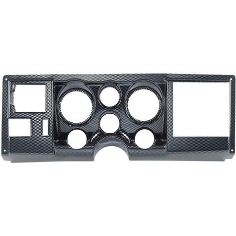 1988-94 Chevrolet, GMC C/K Series Truck; 6-Gauge Dash Panel; (2) 3-3/8" (4) 2-1/16" Holes; Carbon Fiber