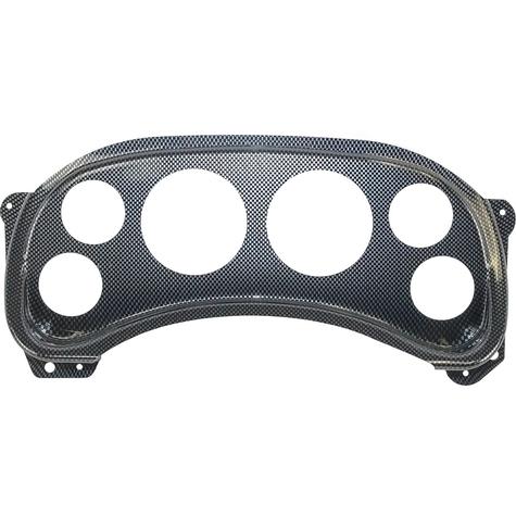 1999-06 Chevrolet, GMC C/K Series Truck; 6-Gauge Dash Panel; (2) 3-3/8" (4) 2-1/16" Holes; Carbon Fiber Look