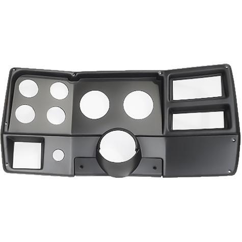 1984-87 Chevrolet, GMC C/K Series Truck; 6-Gauge Dash Panel; (2) 3-3/8?, (4) 2-1/16? Holes; w/ A/C Vents; Black