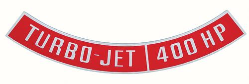 3874913 - 1965-73 Chevrolet; 400 HP Turbo-Jet; Air Cleaner Emblem; Die-Cast