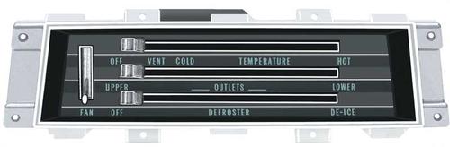 1968 Heater Control Assembly With A/C Without Cables