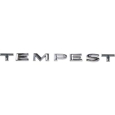4506981 - 1965 Pontiac Tempest Quarter Panel Emblem; Tempest Nameplate Letter Set; 7 Letters