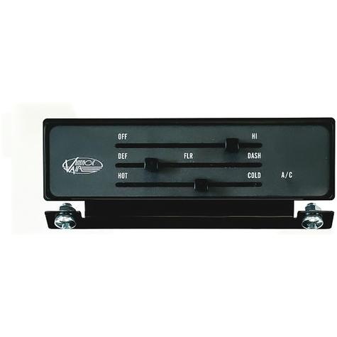 1967-72 Chevrolet Pickup; Gen IV SureFit Dash AC Control Panel Kit; Black Anodized
