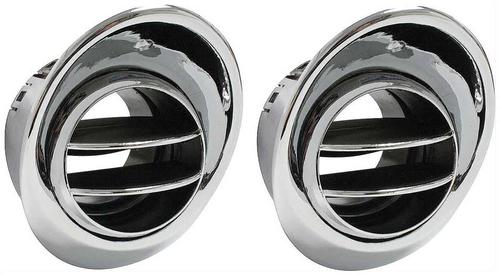 1967-68 Camaro, Firebird; Outside Astro Vent Ball & Bezel Set; without Factory AC; Pair