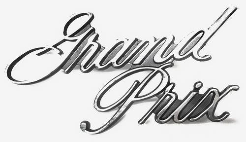 498675 - 1973-79 Pontiac Grand Prix; Header Panel Nameplate Emblem