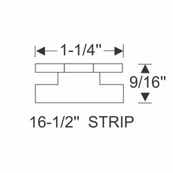 Windshield Division Bar-Center Post Gasket 16-1/2"