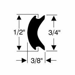 Marine 3/4" x 3/8" Rub Rail Flexible Insert